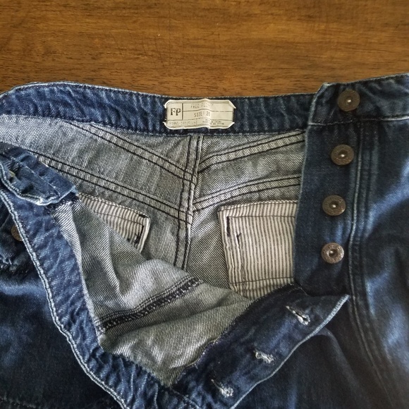 Free people high waisted sailor button fly shorts - Picture 2 of 4